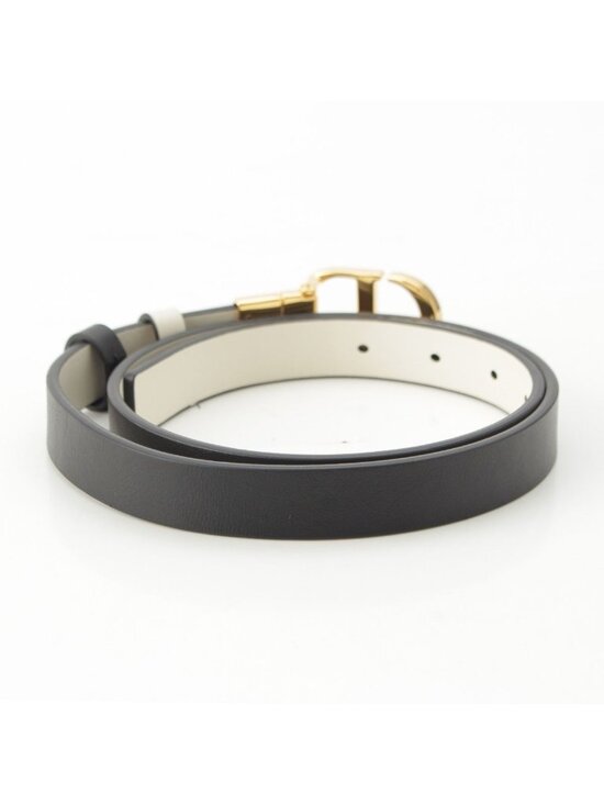Dior CD Logo 30 Toronto Montaigne 20 Slim Smooth Calfskin Reversible Belt White main image 5